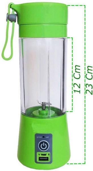 Imagem de Mini Liquidificador Portátil Elétrico Recarregável USB Verde