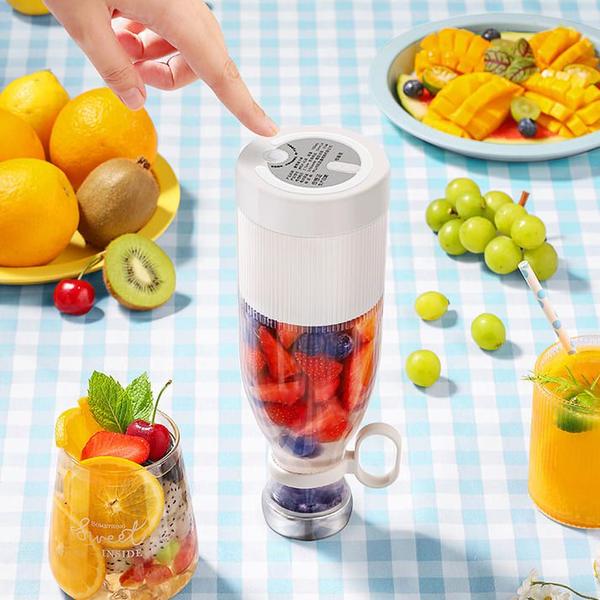 Mini Liquidificador Portatil Garrafa Mixer 450Ml Copo Misturador Recarregável Elétrico Cozinha Viagem Vitamina Suco frutas - NIBUS Imagem de Mini Liquidificador Portatil Garrafa Mixer 450Ml Copo Misturador Recarregável Elétrico Cozinha Viagem Vitamina Suco frutas