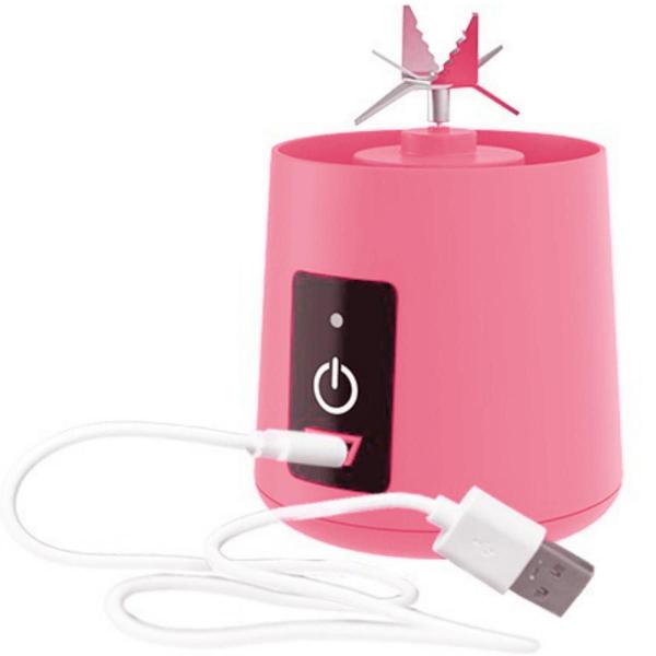 Mini Liquidificador Portátil Juicer Cup 6 Lâmina USB - Rosa - Aquilae Imagem de Mini Liquidificador Portátil Juicer Cup 6 Lâmina USB - Rosa