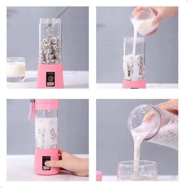 Mini Liquidificador Portátil Lorben Usb Recarregável Rosa Imagem de Mini Liquidificador Portátil Lorben Usb Recarregável Rosa