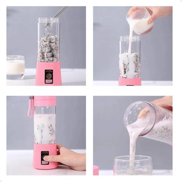 Mini Liquidificador Portátil Lorben Usb Recarregável Rosa Imagem de Mini Liquidificador Portátil Lorben Usb Recarregável Rosa