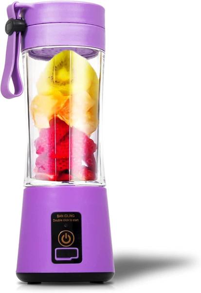 Mini Liquidificador Portátil Recarregável 6 Lâminas Roxo - New Star Imagem de Mini Liquidificador Portátil Recarregável 6 Lâminas Roxo