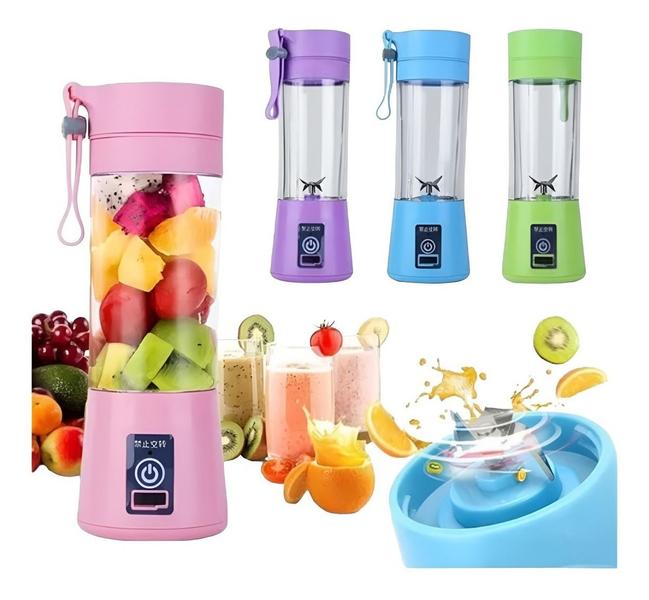 Mini Liquidificador Portátil Recarregável Mixer Usb Academia Imagem de Mini Liquidificador Portátil Recarregável Mixer Usb Academia