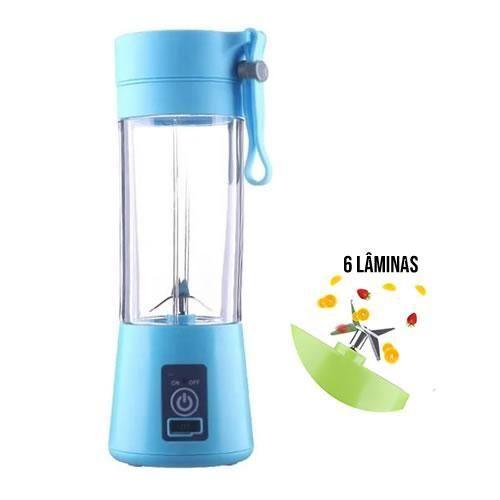 Mini Liquidificador Portátil Recarregável Pratico 6 Lâminas - Ello Imagem de Mini Liquidificador Portátil Recarregável Pratico 6 Lâminas