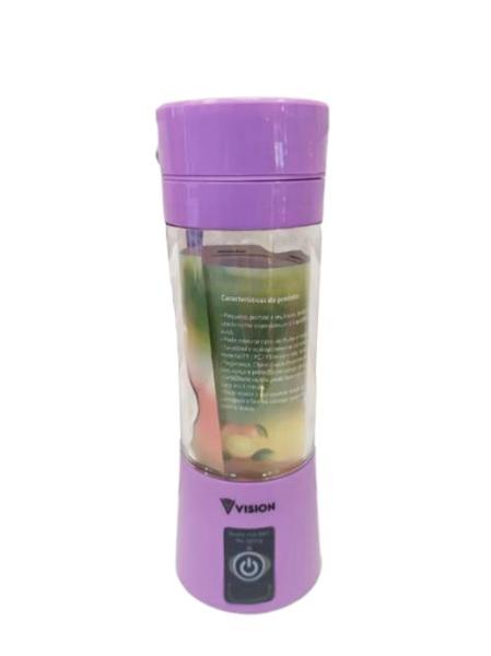 Mini Liquidificador Portátil Recarregável USB 380ml Lilás- Yepp Imagem de Mini Liquidificador Portátil Recarregável USB 380ml Lilás- Yepp