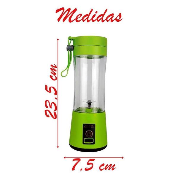 Mini Liquidificador Portátil Recarregável Usb 4 Lâminas 380 - Gici Casa Imagem de Mini Liquidificador Portátil Recarregável Usb 4 Lâminas 380