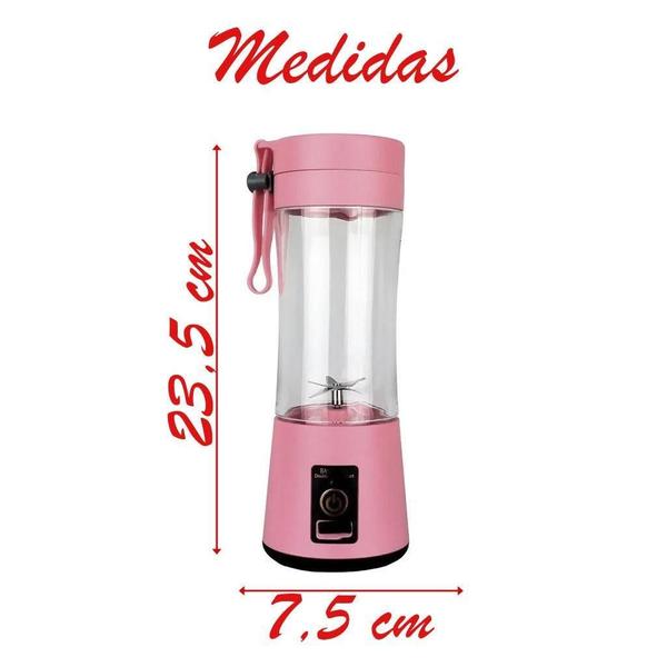 Mini Liquidificador Portátil Recarregável Usb 4 Lâminas 380 - Gici Casa Imagem de Mini Liquidificador Portátil Recarregável Usb 4 Lâminas 380