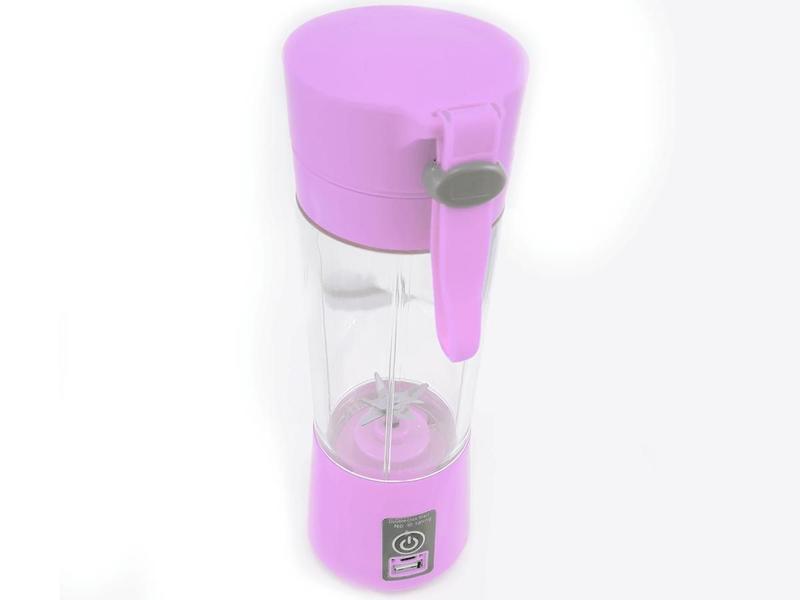 Imagem de Mini Liquidificador Portátil Recarregável Usb 6 Lâminas - Rosa