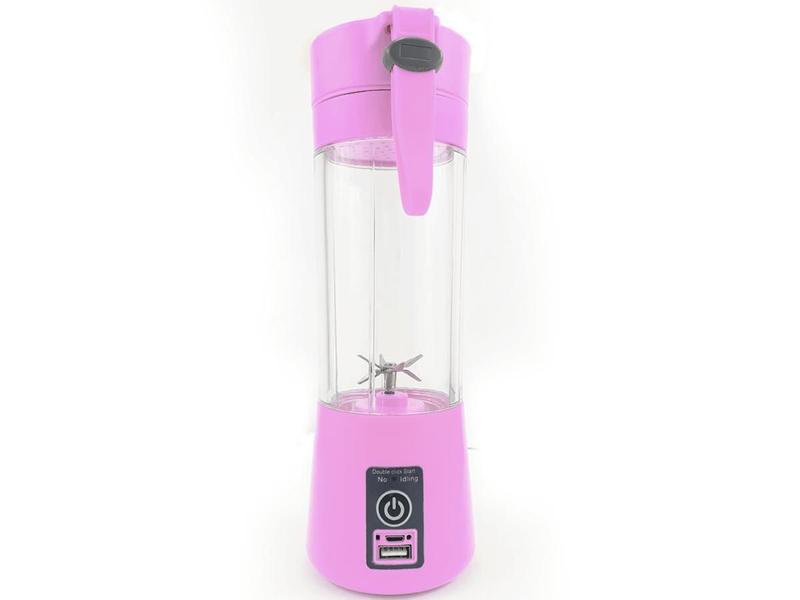 Mini Liquidificador Portátil Recarregável Usb 6 Lâminas - Rosa - Aquilae Imagem de Mini Liquidificador Portátil Recarregável Usb 6 Lâminas - Rosa