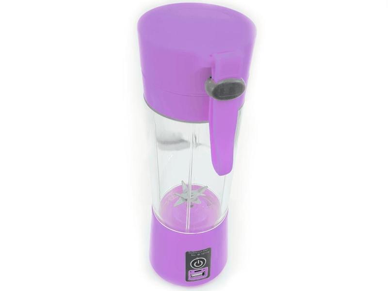 Imagem de Mini Liquidificador Portátil Recarregável Usb 6 Lâminas - Roxo