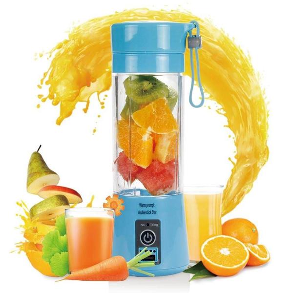 Mini Liquidificador Portátil Shake Eletrico Juice Cup Azul - Importado Imagem de Mini Liquidificador Portátil Shake Eletrico Juice Cup Azul