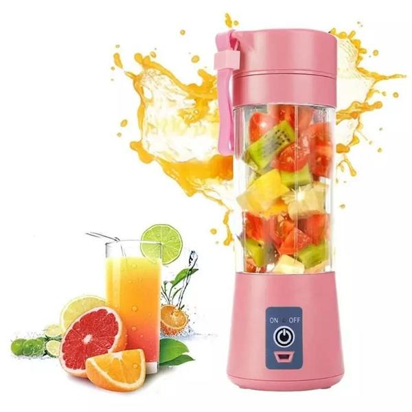 Mini Liquidificador Portátil Shake Juice Cup Rosa - Hypem Imagem de Mini Liquidificador Portátil Shake Juice Cup Rosa