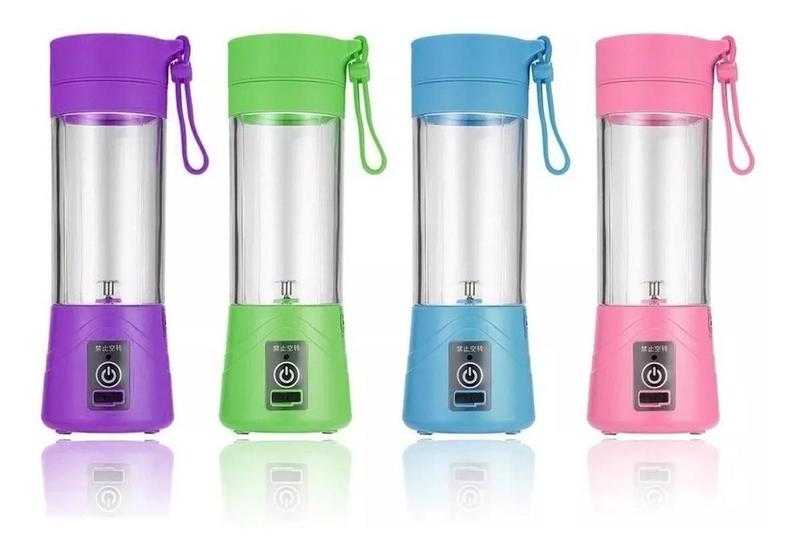 Mini Liquidificador Portátil Shake Juice Cup Rosa - Hypem Imagem de Mini Liquidificador Portátil Shake Juice Cup Rosa