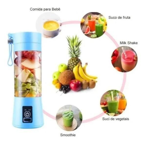 Mini Liquidificador Portátil Shake Recarregavel - Roxo - Aquilae Imagem de Mini Liquidificador Portátil Shake Recarregavel - Roxo