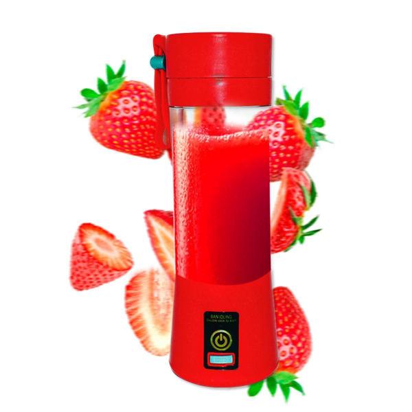 Imagem de Mini Liquidificador Portátil Suco Batida Drinks - Vermelho