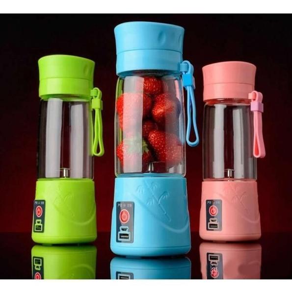 Mini Liquidificador Portátil Trabalho Recarregável Verde - Geral Imagem de Mini Liquidificador Portátil Trabalho Recarregável Verde