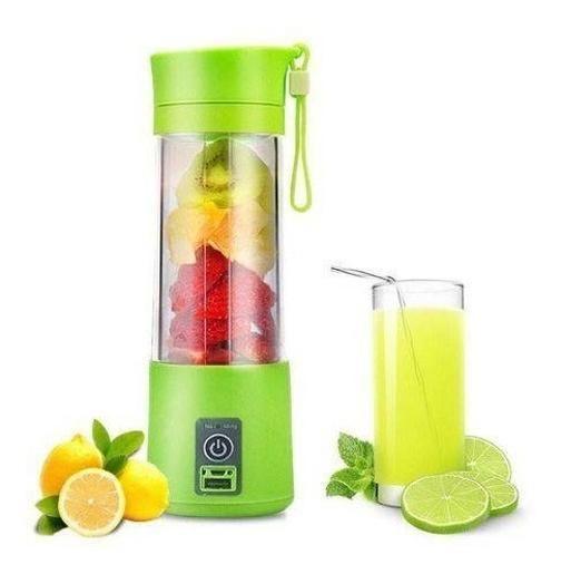 Mini Liquidificador Portátil Trabalho Recarregável Verde - Geral Imagem de Mini Liquidificador Portátil Trabalho Recarregável Verde