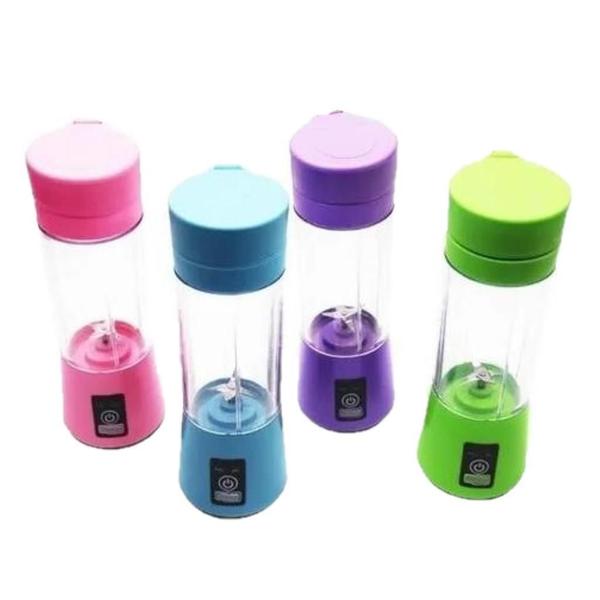 Mini Liquidificador Portátil Trabalho Recarregável Verde - Geral Imagem de Mini Liquidificador Portátil Trabalho Recarregável Verde