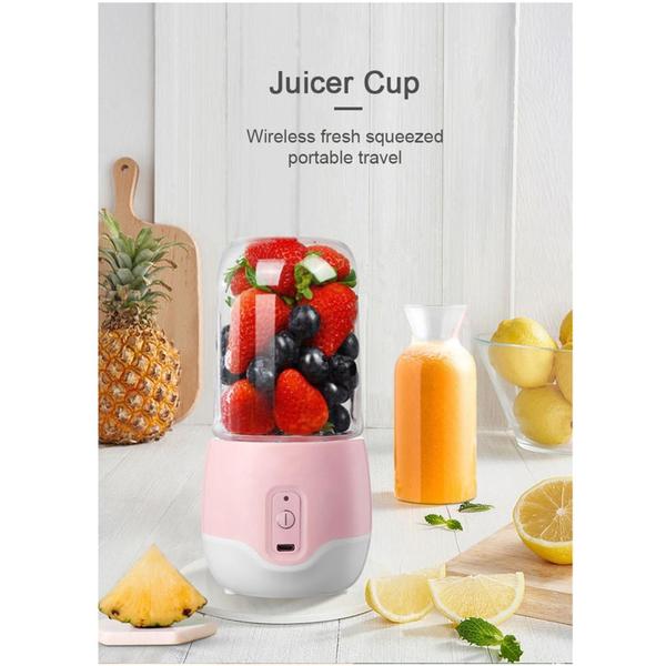Mini Liquidificador Portátil Usb Shake Suco Copo 4 Lamina Recarregavel - prime Imagem de Mini Liquidificador Portátil Usb Shake Suco Copo 4 Lamina Recarregavel