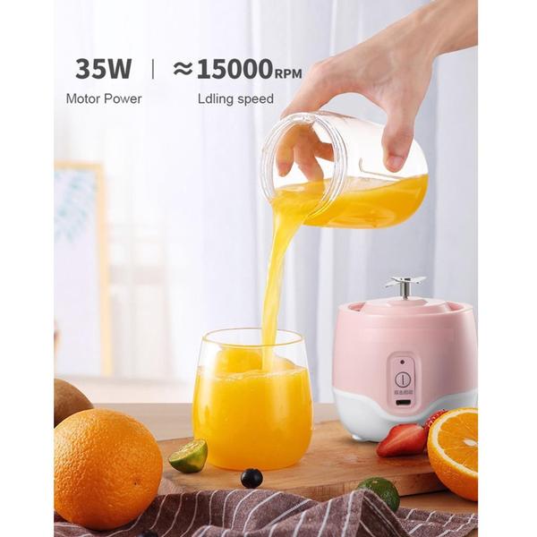 Mini Liquidificador Portátil Usb Shake Suco Copo 4 Lamina Recarregavel - prime Imagem de Mini Liquidificador Portátil Usb Shake Suco Copo 4 Lamina Recarregavel