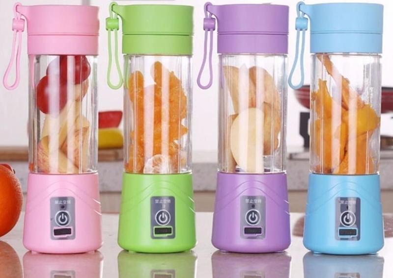 Mini Liquidificador Suco Portátil Trabalho Recarregável Roxo - Geral Imagem de Mini Liquidificador Suco Portátil Trabalho Recarregável Roxo