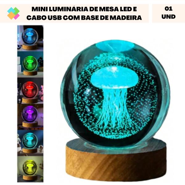 Imagem de Mini Luminária de Mesa Globo LED