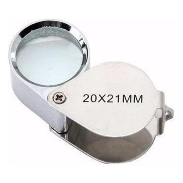 Imagem de Mini Lupa De Aumento Inox 20x 21mm Joalheiro