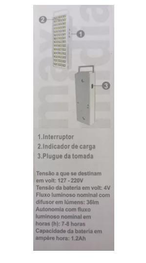 Imagem de Mini Luz Led De Emergência  MAX-8835