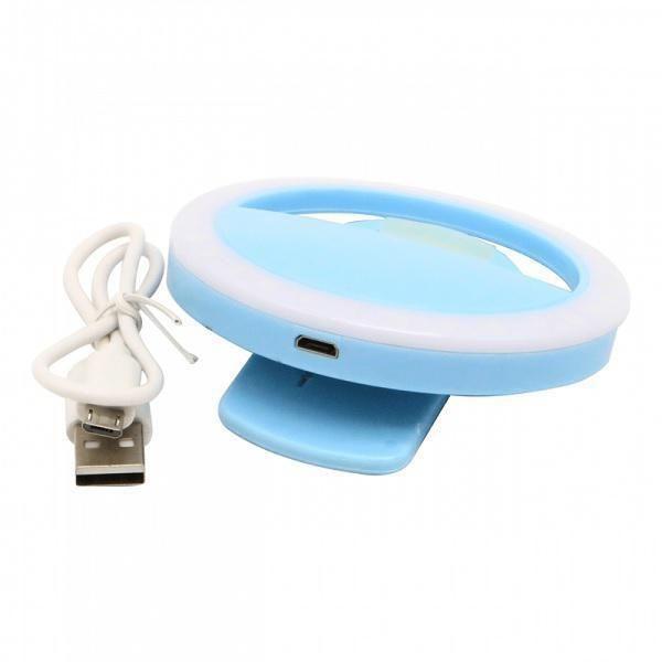 Imagem de Mini Luz Led Selfie Ring Light Para Celular Tablet Azul