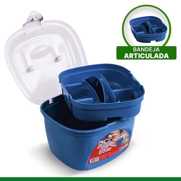 Mini Maleta Lady Box Cinza Com Tampa E Trava 7" - ARQPLAST Imagem de Mini Maleta Lady Box Cinza Com Tampa E Trava 7"