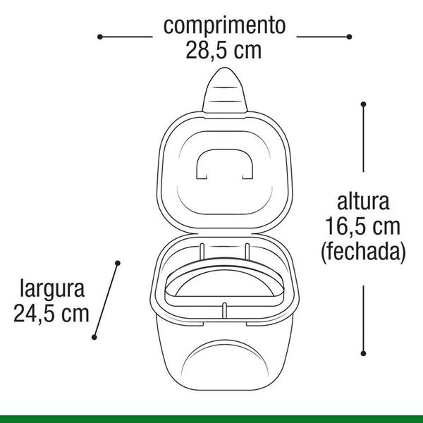 Mini Maleta Lady Box Cinza Com Tampa E Trava 7" - ARQPLAST Imagem de Mini Maleta Lady Box Cinza Com Tampa E Trava 7"
