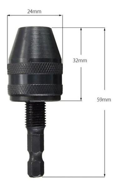 Imagem de Mini Mandril 8Mm Adaptador Para Parafusadeira 1/4 Furadeira