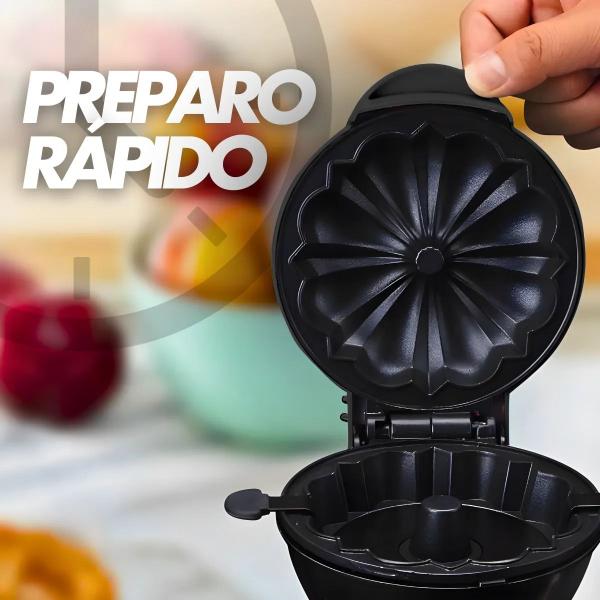 Imagem de Mini Máquina Bolo Caseiro Antiaderente e Portátil 110v Preto