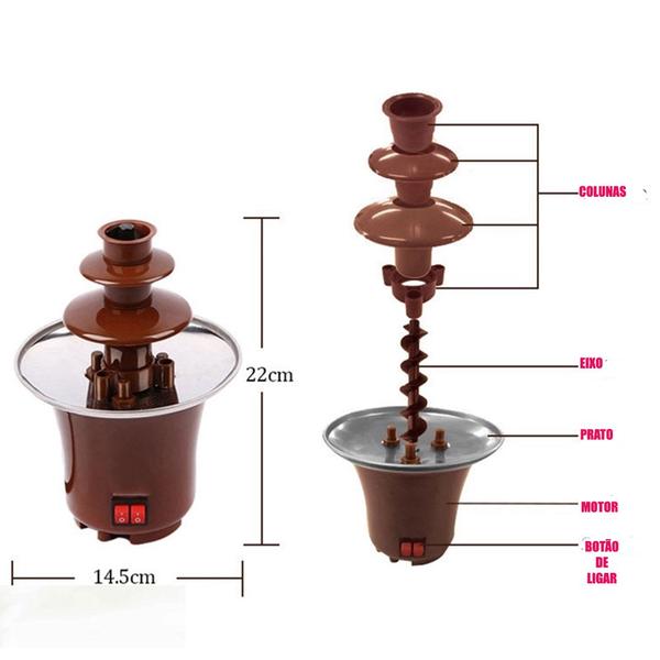 Imagem de Mini Máquina Chocolate Cascata Fondue Panela Elétrica 110v