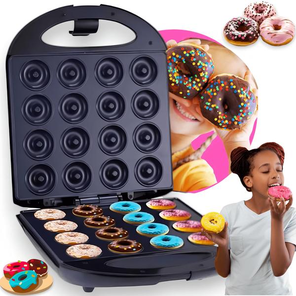 Imagem de Mini Maquina De Donuts Café Da Manhã Capacidade Para 16 Mini Rosquinha Elétrica 110V Portátil