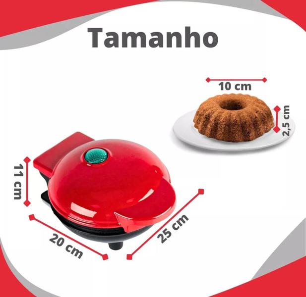 Imagem de Mini Máquina De Fazer Bolo Elétrica Cake Cozinha Bundt 110v