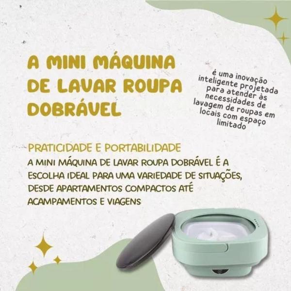 Imagem de Mini Máquina de Lavar Dobrável: Conveniência e Eficiência em um Equipamento Compacto