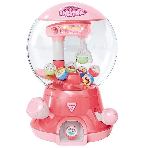 Imagem de Mini Maquina De Pegar Bichinho Infantil Garra Bola Rosa Dm Toys