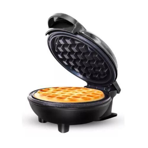 Mini Máquina De Waffle Elétrica Portátil 110V Preto - Mini Maker Imagem de Mini Máquina De Waffle Elétrica Portátil 110V Preto