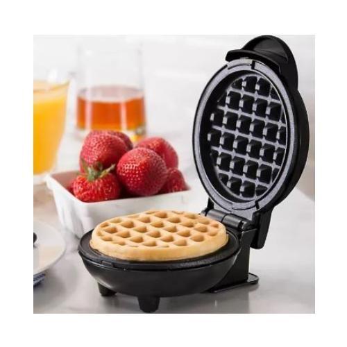 Mini Máquina De Waffle Elétrica Portátil 110V Preto - Mini Maker Imagem de Mini Máquina De Waffle Elétrica Portátil 110V Preto
