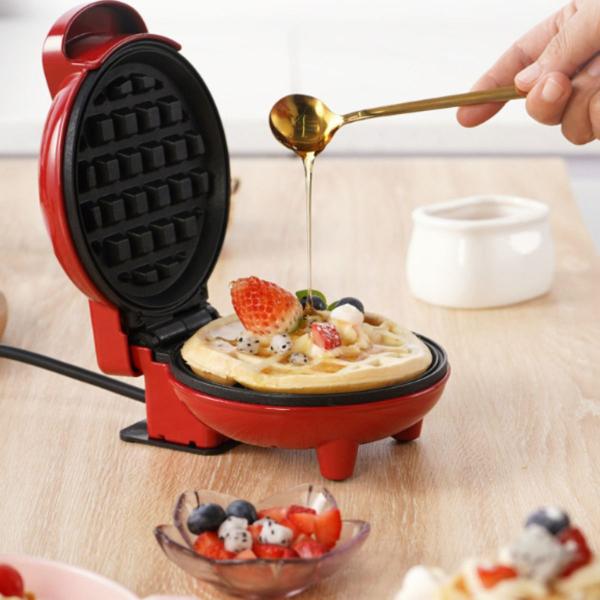 Imagem de Mini Máquina de Waffles Elétrica Casa Cozinha Fazer Waffle Panquecas Automático