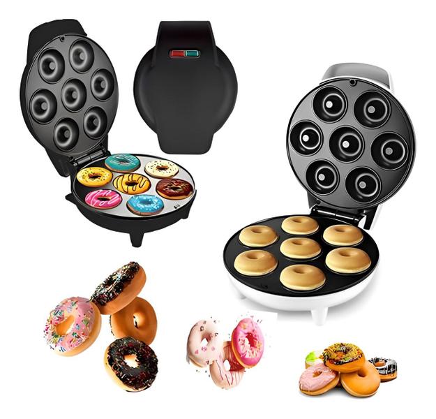 Imagem de Mini Máquina Elétrica 110v Confeitaria 7 Rosquinhas Donuts