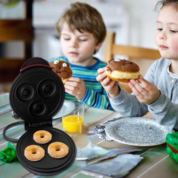 Imagem de Mini Máquina Forma Elétrica Retro Fer Waffle Donuts