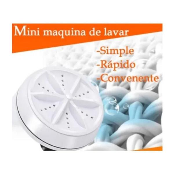 Imagem de Mini Maquina Lava Roupas Rotativa Portátil Usb