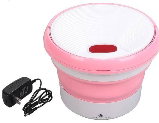 Imagem de Mini Máquina Lavar Roupa Redonda Retratil Automática Lava e Centrifuga Silenciosa Touch 110V