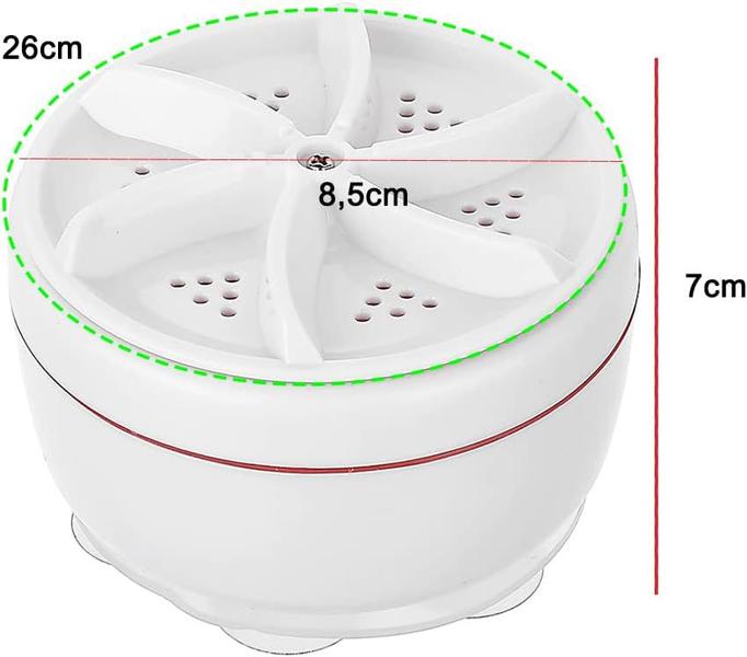 Imagem de Mini Maquina Lavar Roupas no Balde Lavadoura Rotativo USB Portatil
