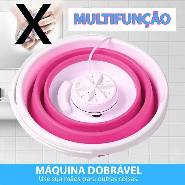 Imagem de Mini Maquina Lavar Usb Com Balde 4 Litros Retratil Portatil Lavanderia Casa Pequena Roupas Meia Toalha Mascara Dobravel