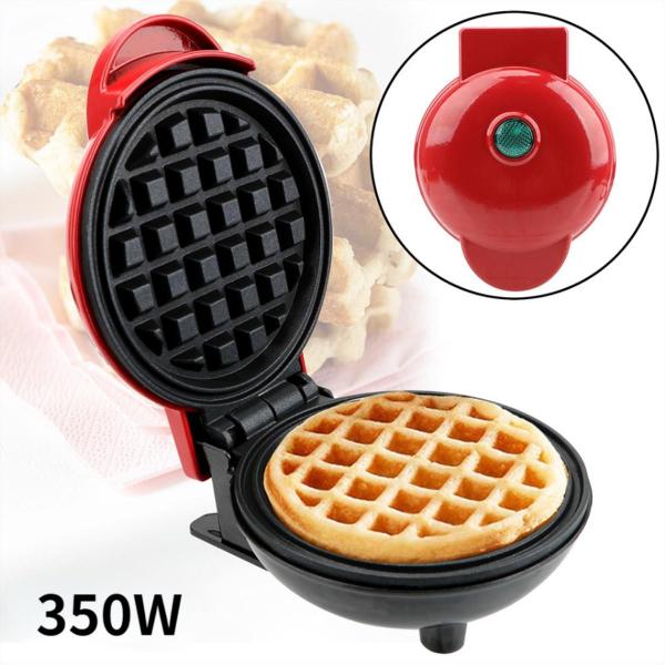 Imagem de Mini Máquina Para Fazer Waffle Formato Redondo Casa Cozinha 110V