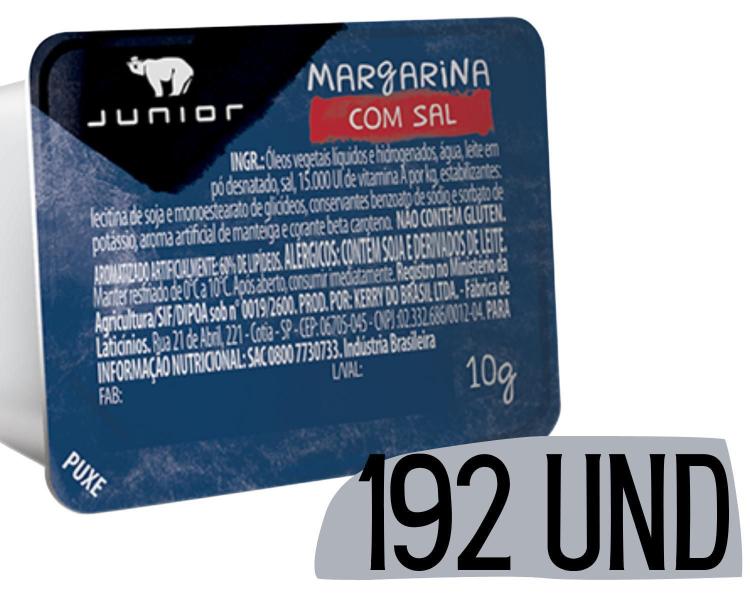 Mini Margarina Com Sal Junior Blister Sachê 10G 192 Potinhos Imagem de Mini Margarina Com Sal Junior Blister Sachê 10G 192 Potinhos