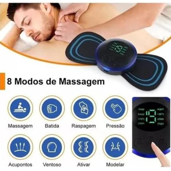 Imagem de Mini Massageador  Dor Pescoço Coluna Pernas Abdome Relaxa